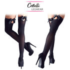 Cottelli Collection Sexy Woman Black Hold-up Stockings Bow Calze Autoreggenti