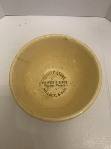 Watt Pottery Advertising Bowl Johannes & Carrie Vander Vorste Store Pollock SD - Picture 1 of 6