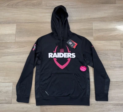 New Las Vegas Raiders Hoodie Sweatshirt SMALL Men's Crucial Catch Breast Cancer - Image 1 of 4