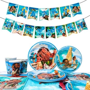 Disney Moana Party Deko Moana Party Geschirrset Moana Party Geburtstags Deko - Bild 1 von 10