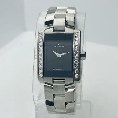 Reloj Movado Eliro para mujer diamante grande plata acero inoxidable 22 mm 0604408 Foto 1 de 4