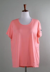 JAMIE SADOCK $95 Neon Pink Seamed Athletic Casual Hi Lo Golf Tee Top Size XL - Picture 1 of 6