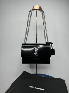 YSL Saint Laurent Paris Sunset Medium Tasche Handtasche Leder Schwarz - Bild 1 von 12