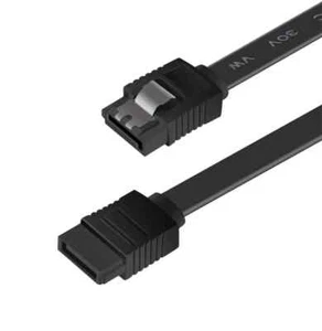 Black SATA Serial ATA Hard Disk Drive HDD to Motherboard Data Connection Cable - Picture 1 of 2