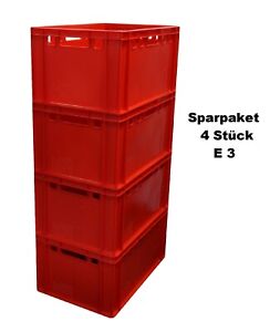 gastlando 5 Stück Lagerkiste Stapelkiste Transportbox E2 Grau 60 x 40 x 20 cm 