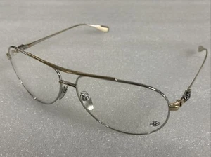 Chrome Hearts Stains IV SS/GP Eyeglasses Shiny Silver Gold Frame 64-13-138 RX - Picture 1 of 7