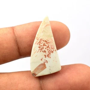 10.5 Cts Natural Orange Scolecite Free-Form Cabochon Gemstone Pendant Ring VG894 - Picture 1 of 4