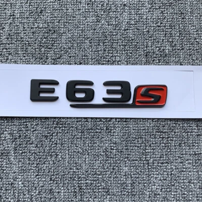 E63s Flat Letters Trunk Emblem Badge For Mercedes Benz E63 AMG S Sticker W213 - Image 1 of 4