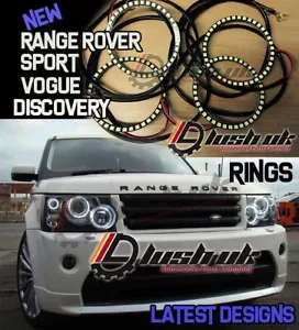 4 x Range Rover Sport Vogue Discovery faros led smd anillos drl 120mm 2 mazorcas - Imagen 1 de 13