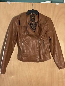70%PVC/30%PU  jacket, dollhouse NYC, Women’s size M. French cut color brown