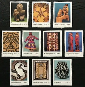 2004 Scott #3873 - 37¢ - ART OF THE AMERICAN INDIAN - Set of 10 Singles, Mint NH - Picture 1 of 1