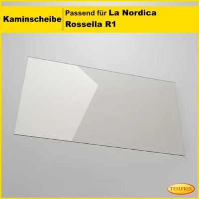 TEMPRIX Kaminglas für LaNordica Rossella R1 Ofenscheibe & Kaminscheibe Ofen Sichtscheibe