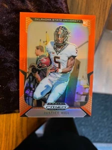 2019 PANINI PRIZM ORANGE PRIZM REFRACTOR JUSTICE HILL ROOKIE ~ #112 PRIZM - Picture 1 of 1