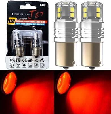 LED 15W 1156 Rojo Dos Bombillas Luz Trasera Señal de Giro Repuesto Actualización Stock Fit Foto 1 de 4