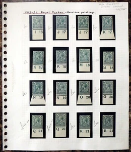 GB 1912 G.V Control Singles on 2 Pages 3d (4) & 4d (26) CV £800 M/M + U/M GS153 - Picture 1 of 2