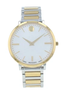 Reloj Movado Ultra Delgado 35mm Cuarzo Dos Tonos Blanco Esfera MOP Damas 607171 - Imagen 1 de 8