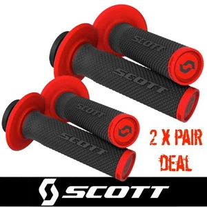 2 x PAAR LOCK ON MX Motocross Griffe Scott SX II Anti-Vibration MX Fahrradgriffe - Bild 1 von 5