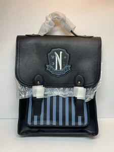 Wednesday Addams Nevermore Academy Mini Backpack Satchel Purse Bag NWOT - Picture 1 of 10