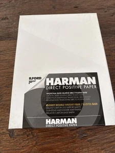 Harman Direct Positive Paper FB Glossy 25 Blatt 5x7 12.5x17.64cm - New Old Stock - Bild 1 von 2