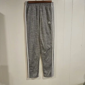 Adidas Light Gray Athletic Pants With Side Stripes Boys Size Large 14/16 - Picture 1 of 6