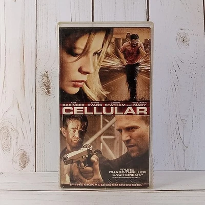 Cellular VHS Tape 2004 Action/Thriller Chris Evans Kim Basinger Jason Statham Foto 1 de 4