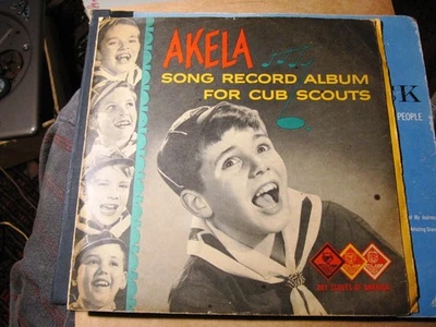 1954 Official BOY SCOUTS of AMERICA Record AKELA Song Album for Cub Scouts 2 x78 Foto 1 de 4