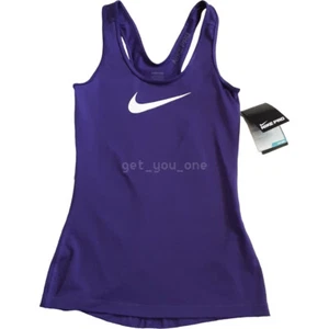 NWT Nike Pro Women's Tank Top Swoosh Dri-FIT Training Purple, XS - Picture 1 of 5