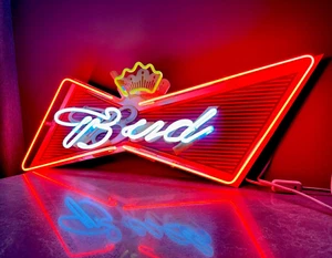 DE COLECCIÓN BUDWEISER LETRERO DE CERVEZA LUZ PUB RESTAURANTE DECORACIÓN Lámpara Original - Imagen 1 de 10