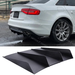 For Audi A3 A4 S3 S4 RS3 RS4 Rear Diffuser 4 Fins Splitter Bumper Chin Spoiler - Picture 1 of 13