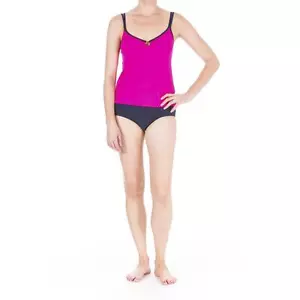 Mainstream Marke Damen 2-teiliger Tankini Badeanzug fuchsia pink marine 8/10/12/14 - Bild 1 von 4