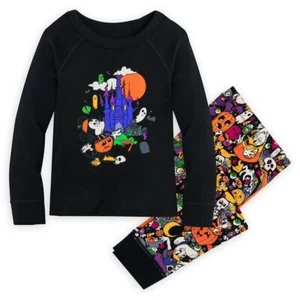 Disney Store Mickey Halloween 2PC Long Sleeve Tight Fit Pajama Set Boy 5 6 7 - Picture 1 of 1