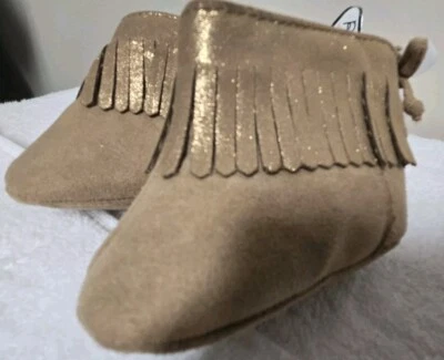 Botines Rising Star Mocasines Marrón Flecos Suela Suave Nuevos con Etiquetas  Foto 1 de 4