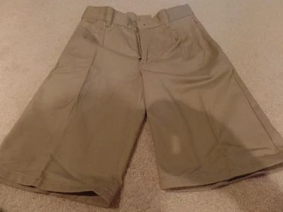 Boys, Arizona Jeans, School Uniform Shorts, Size:10, Pleated, Khaki, NWT - Image 1 of 4