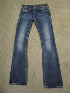 Rock Revival Jeans Women 27 Blue Low Rise Bootcut Pants Preppy Rock Whisker - Imagen 1 de 8