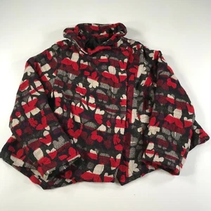 Keiko Takahashi Cardigan Maglione Donna 40 Rosso Grigio Righe Doppiopetto Lana - Foto 1 di 11