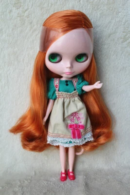 Muñeca Takara 12" Neo Blythe de Fábrica Muñeca Desnuda Marrón Pelo Rizado Pelo Parcial Foto 1 de 4