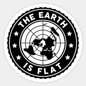 Lote de 3 - Paquete de pegatinas TIERRA PLANA 🌎 Calcomanía de vinilo mapa Gleason Tierra geocéntrica - Imagen 1 de 24