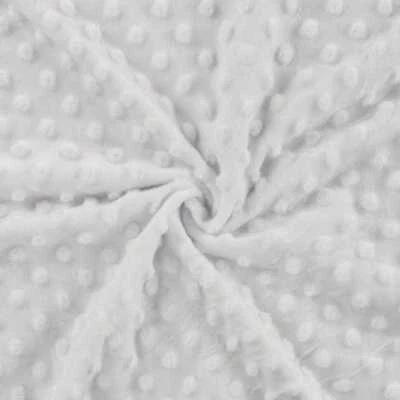 Luxury Dimple Supersoft Cuddle Fleece Fabric Material - WHITE - Image 1 of 3
