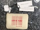 NEW! Rebecca Minkoff: Betty Pouch- Love You Canvas with Key Chain Pouch NWT