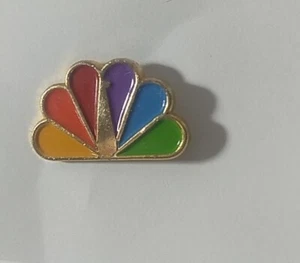 NBC Peacock Vintage Enamel Hat Lapel Tie Pin Pinchback - Picture 1 of 3