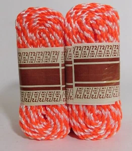 Cordones para Zapatos Naranja Blanco Mezcla 72" 183 cm Planos 6 Pares Nuevo de Colección Hecho en EE. UU. Cadillac - Imagen 1 de 4