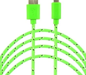 Round Braided USB data Charger Cable for iphone X 8 7 plus 6 4s 5 micro galaxy - Picture 1 of 23