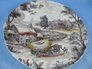 YORKSHIRE Hand Engraved Ironstone 7.875" Salad Plate Staffordshire England - Picture 1 of 5