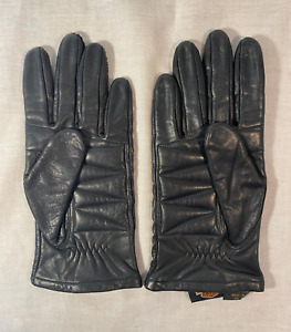 Harley Davidson Studded Leather Gloves Women's Black Lined Motorcycle - Size S