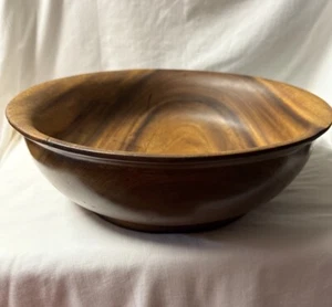 VTG. Hawaiian Wood Calabash Bowl 15” 1/2 X 5” 1/2 Hawaii - Picture 1 of 9