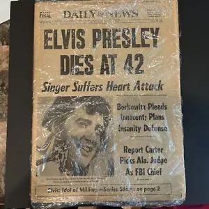 Elvis Presley Complete New York Daily Newspaper August 17, 1977 - Picture 1 of 12
