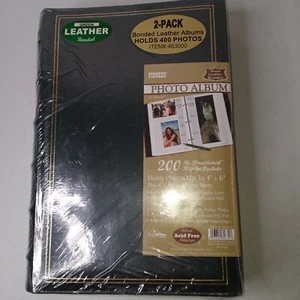 Pioneer Photo Album Green Bonded Leather #463000 Holds Up To 200 Pics Acid Free - Picture 1 of 4