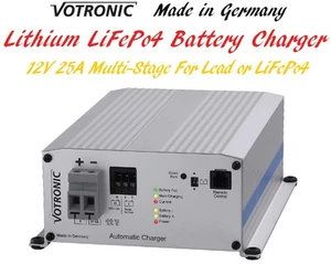 Votronic 12V Lithium LiFePo4 Lead Dual Battery Smart Charger 25A - Bild 1 von 5