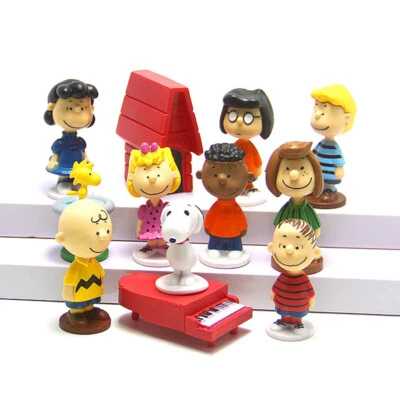 Peanuts Mini Figure-Cake Toppers 12 pcs Set 2 Inches Free Shipping US Seller - Image 1 of 2