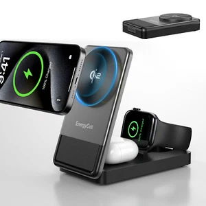 3-in-1 Wireless Charging Station Qi2 Certified Charger Stand for iPhone 16 15 14 - Picture 1 of 6